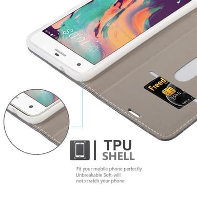 HTC Desire 10 PRO lommebokdeksel etui (grå)