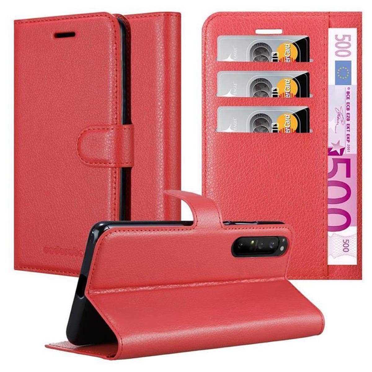 Sony Xperia 1 II lommebokdeksel etui (rød) - Elkjøp