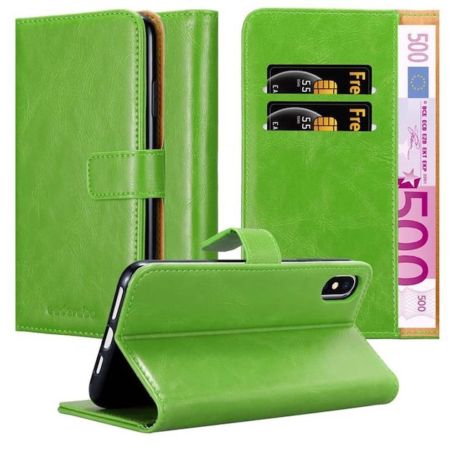 iPhone XS MAX lommebokdeksel etui (grønn)