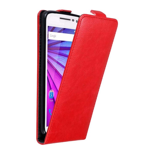 Motorola MOTO G3 deksel flip cover (rød)