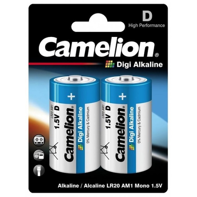 Camelion Digi Alkaline D (R20) 2-pack