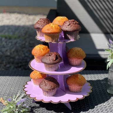 Etagere Cakes Muffinsstativ Cupcakestativ (lilla)