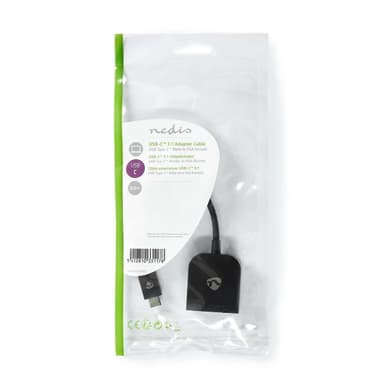 Nedis USB-C™ Adapter | USB 3.2 Gen 1 | USB-C™ Hann | VGA Hun 15p | 1920x1200 | 5 Gbps | 0.20 m | Rund | Nikkel belagt | PVC | Sort | Plastpose