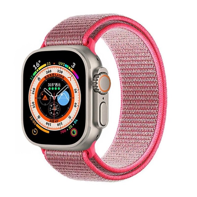 Nylon klokkerem Apple Watch Ultra 2 (49mm) - Hot pink