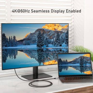 NÖRDIC 2m Displayport til HDMI 4K60Hz Dynamic HDR 18Gbps