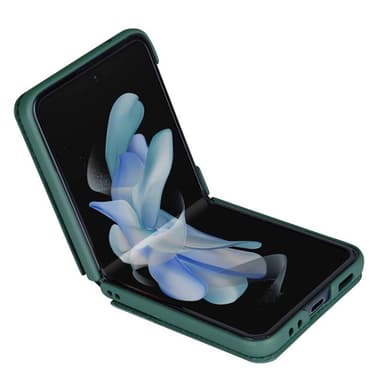 Nillkin Qin Vegansk Lær Deksel Samsung Galaxy Z Flip 5 - Mørkgrønn