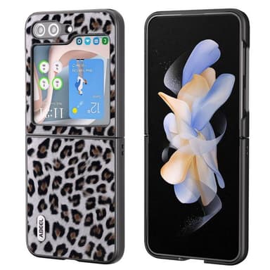 Leopardmønsterdeksel Samsung Galaxy Z Flip 5 - Sølv