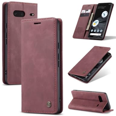 CaseMe Smart Magnet Flipdeksel Google Pixel 8 - Burgund