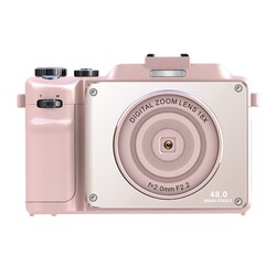 Digitalkamera 4K/48MP/18X digital zoom/anti-shake/autofokus/dobbelt kamera Rosa