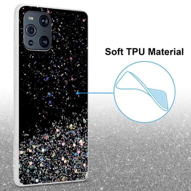 Oppo FIND X3 PRO Silikondeksel Glitter (Svart)