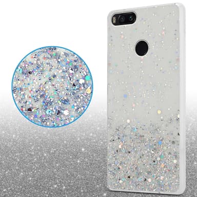 Xiaomi RedMi A1 Silikondeksel Glitter (Gjennomsiktig)