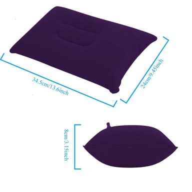 Pute for nakken ergonomisk oppblåsbar pute (lilla)