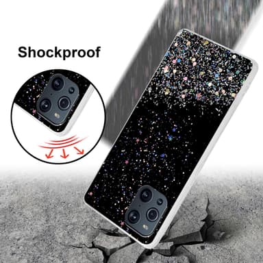 Oppo FIND X3 PRO Silikondeksel Glitter (Svart)