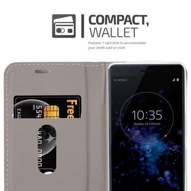 Sony Xperia XZ2 COMPACT lommebokdeksel etui (grå)