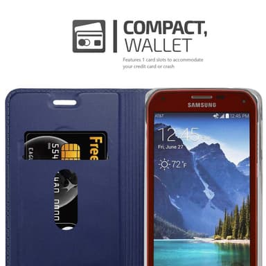 Samsung Galaxy S5 ACTIVE lommebokdeksel etui (blå)