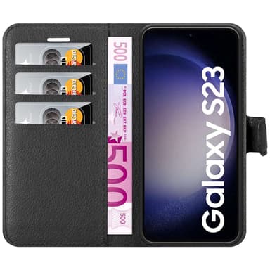 Samsung Galaxy S23 lommebokdeksel etui (Svart)