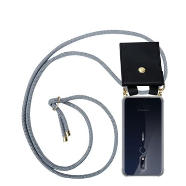 Nokia 7.1 Deksel med Halskjede (grå)