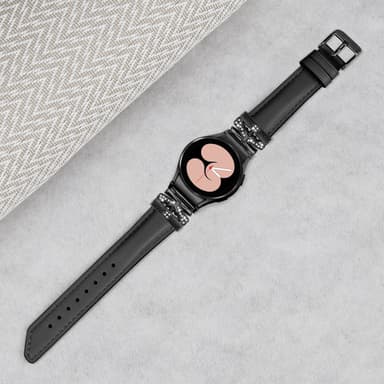 Bling Rhinestone Leather Watch Band for Samsung Galaxy Watch 4/5/6 Series Sort