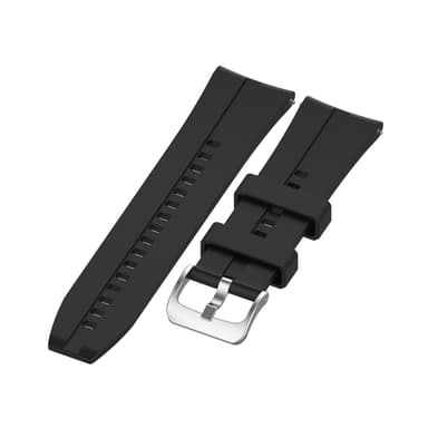 22 mm silikon klokkerem for for Huawei Watch GT 2 46 mm, Samsung/Huami Sort