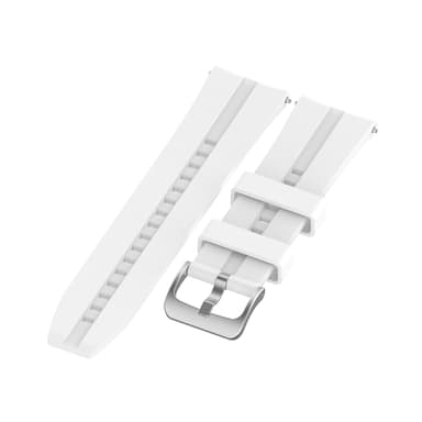 22 mm silikon klokkerem for for Huawei Watch GT 2 46 mm, Samsung/Huami Hvit