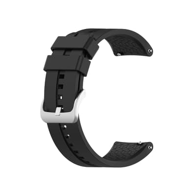 22 mm silikon klokkerem for for Huawei Watch GT 2 46 mm, Samsung/Huami Sort