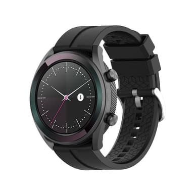 22 mm silikon klokkerem for for Huawei Watch GT 2 46 mm, Samsung/Huami Sort