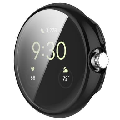 INF Deksel med skjermbeskytter for Google Pixel Watch 1/2 Sort