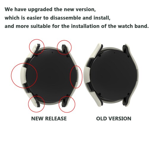 Beskyttelsesveske til Samsung Galaxy Watch 4/5 44 mm Hvit