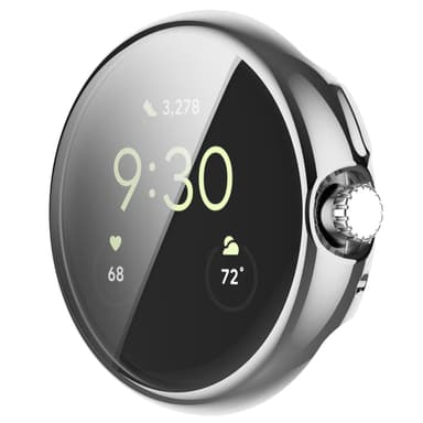 INF Deksel med skjermbeskytter for Google Pixel Watch 1/2 Sølv