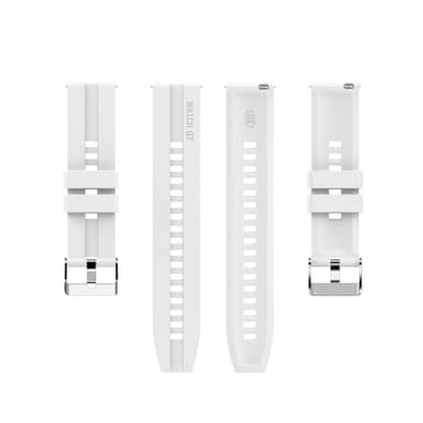 22 mm silikon klokkerem for for Huawei Watch GT 2 46 mm, Samsung/Huami Hvit