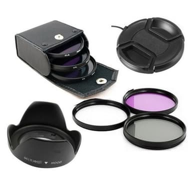 6-pack UV CPL FLD-filtersett med nødvendig tilbehør Sort 58mm