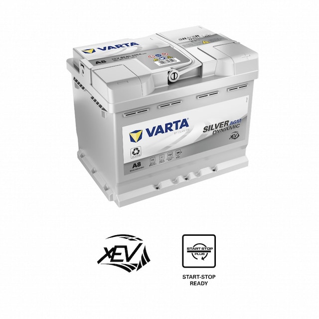 VARTA Silver Dynamic AGM Batteri 12V 60AH 680CCA (242x175x190/190mm) +høyre A8