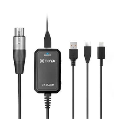 BOYA Mikrofonadapter BY-BCA70 XLR - Smartphone USB-A/C & Lightning