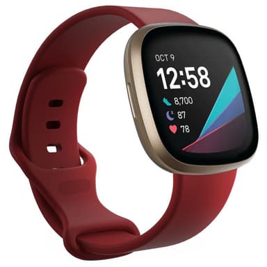 Sport armbånd till Fitbit Sense - Mørkerød