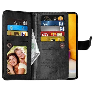 DoubleFlip Flexi 9-kort Samsung Galaxy A72 5G  - Svart