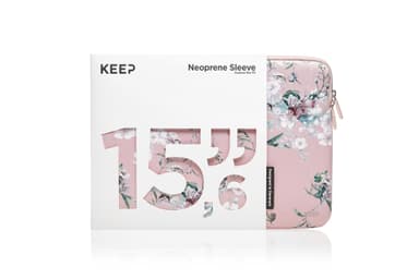 KEEP 15,6" Laptop Neoprene Sleeve etui til bærbar PC (rosa)