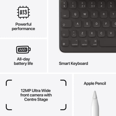 iPad 10,2" (2021) 64 GB WiFi (sølv)