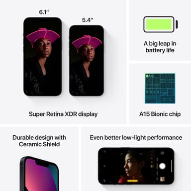 iPhone 13 mini – 5G smarttelefon 128GB Midnatt