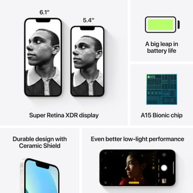 iPhone 13 – 5G smarttelefon 128GB Stjerneskinn