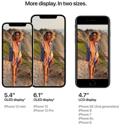 iPhone 12 - 5G smarttelefon 64 GB (hvit)