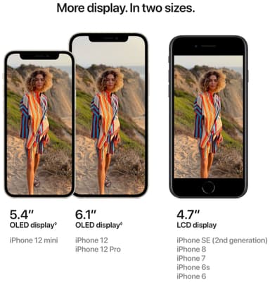 iPhone 12 - 5G smarttelefon 128 GB (hvit)