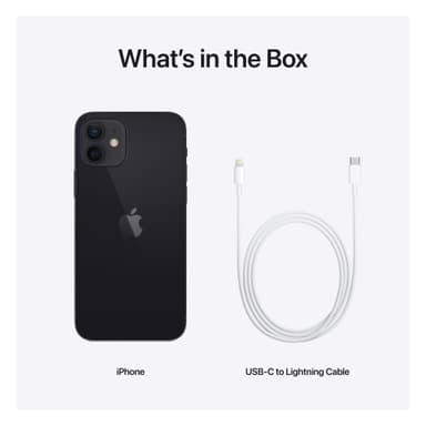 iPhone 12 - 5G smarttelefon 128 GB (sort)