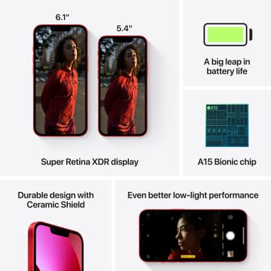 iPhone 13 – 5G smarttelefon 128GB (PRODUCT)RED