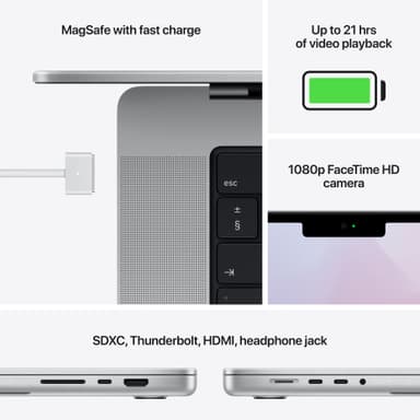 MacBook Pro 16 M1 Pro 2021 16/512GB (sølv)