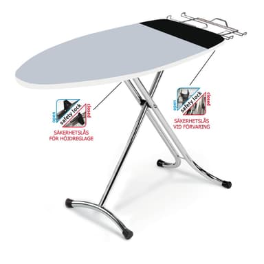 FairNets Stabil Strykebrett Rugby Med Brannsikker Del 125x46 cm