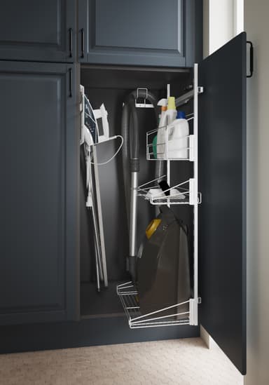 Epoq Uttrekkbart rengjøringsskap 40cm (krom)