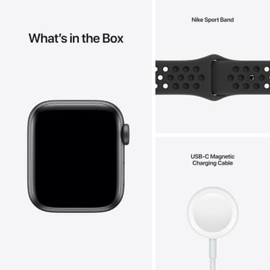 Apple Watch Nike SE 40mm GPS (grå alu/sort sportsreim)