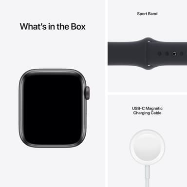 Apple Watch SE 44 mm - LTE (stellargrå alu/midnatt sportsreim)