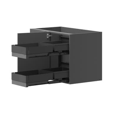 Epoq FlyBox uttrekkbare kurver for hjørneskap 100 cm (grå)