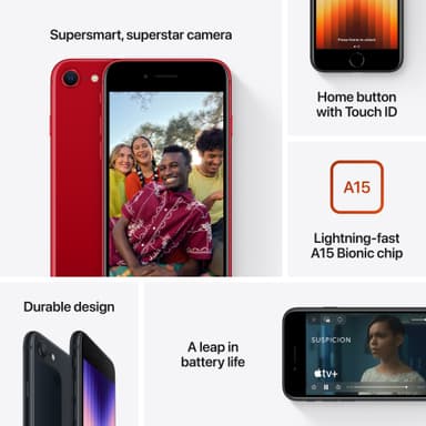 iPhone SE Gen. 3 smarttelefon 64GB (PRODUCT)RED